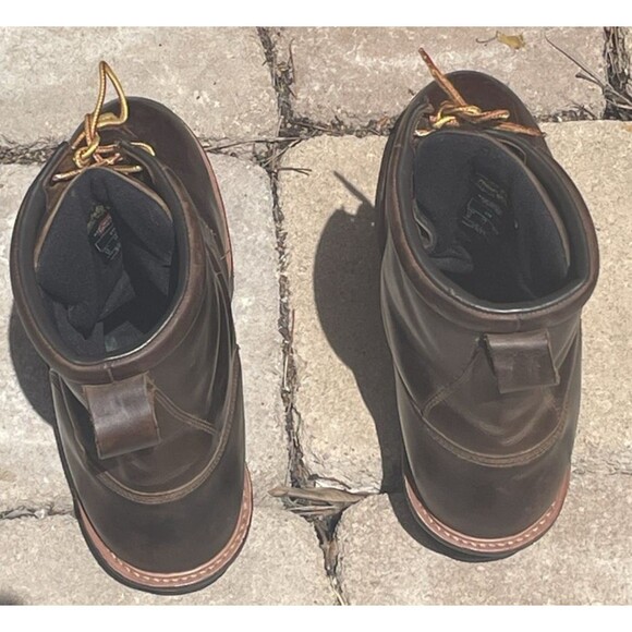 VTG Red Wing LoggerMax Boots EH Mens 15 D Brown Patina 9\
